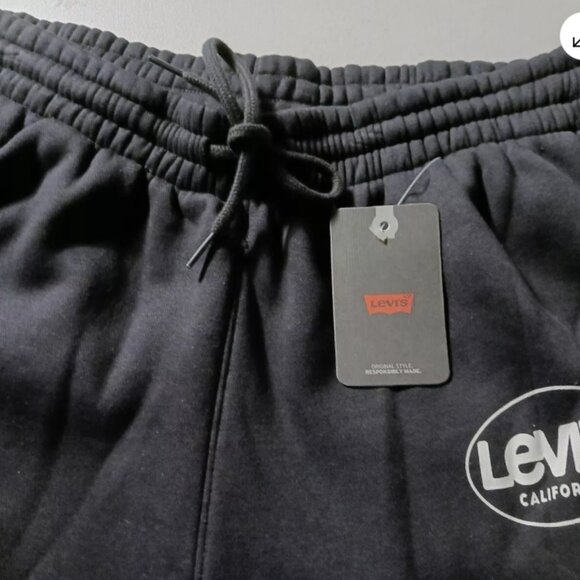 Levi's California Fleece Jogger Sweatpants Mens Size M Elastic Waist Drawstring - Picture 4 of 11